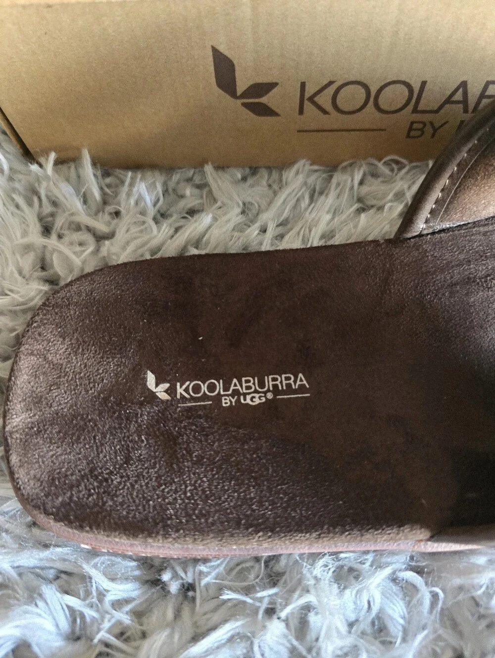 Koolaburra Brown Suede Slide Sandals for Men TREEVE